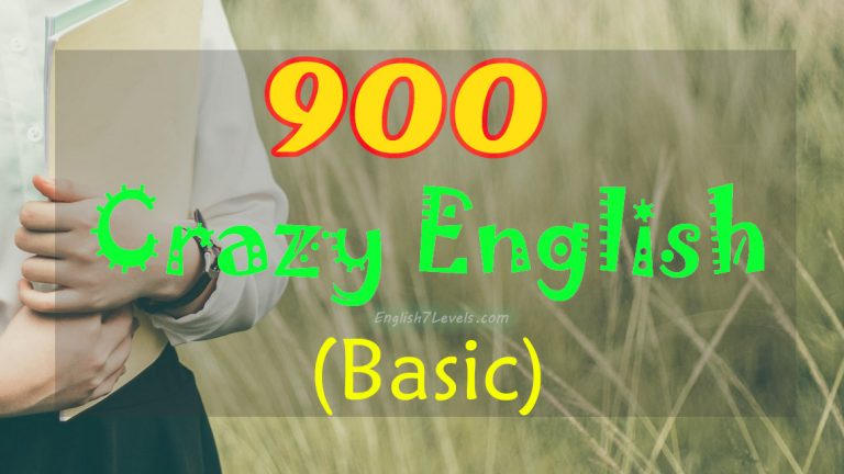 900 Crazy English (Basic) – Unit 01